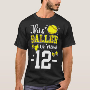 Camiseta Cumpleaños número 12 suave niña de doce años suave