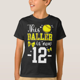 Camiseta Cumpleaños número 12 suave niña de doce años suave