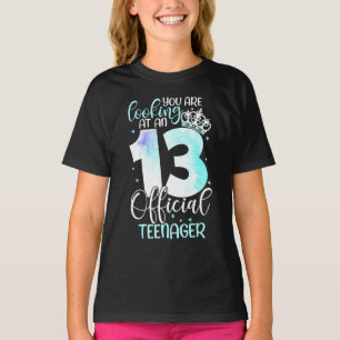 Camiseta Cumpleaños número 13 de niñas lindas adolescente o