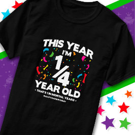Camiseta Cumpleaños número 1 Años Mortales Día del Año Bisi