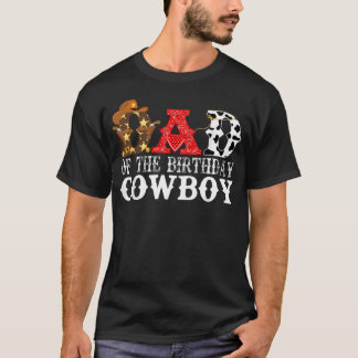 Camiseta Cumpleaños número 1 del papá con tema vaquero y ro
