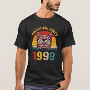 Camiseta Cumpleaños número 23 Gato Vintage 23 Años Increíb