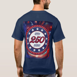 Camiseta Cumpleaños número 250 de América Gráficos de Fuego
