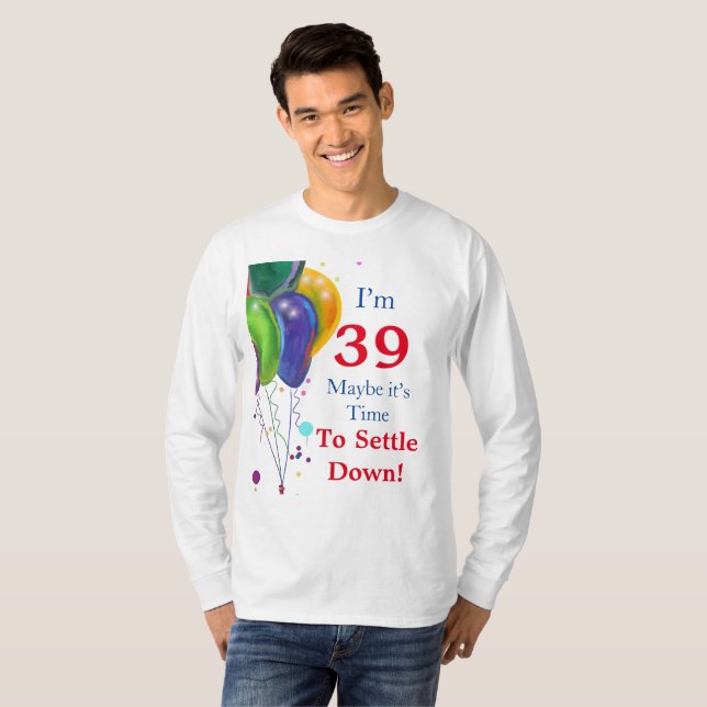 Camiseta Cumpleaños número 39 (Anverso completo)