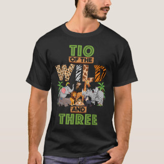 Camiseta Cumpleaños número 3 Safari de la Jungla Trío del S
