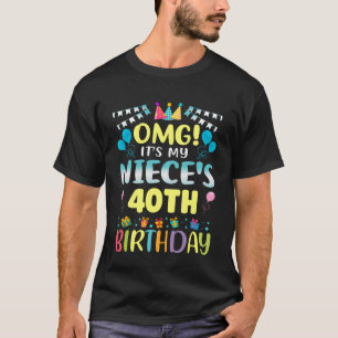 Camiseta Cumpleaños número 40 de mi sobrina Dulces 40 años