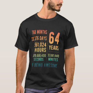 Camiseta Cumpleaños número 64 hombres mujeres divertido 64
