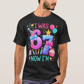 Camiseta Cumpleaños número 7 Niña Tenía 6 Ahora Tengo 7 Año
