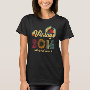 Camiseta Cumpleaños número 7 Vintage 2016 Piezas Originales