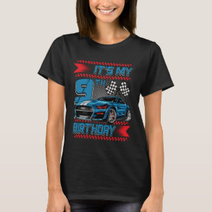 Camiseta Cumpleaños número 9 Traje de fiesta de coche de ca