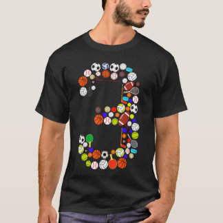 Camiseta Cumpleaños número tres Deportes Gran Número tres N