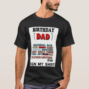 Camiseta Cumpleaños Papá Es Señal Divertida Mi Gráfico