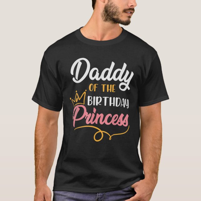 Camiseta Cumpleaños Papá Papi De La Princesa Nacida (Anverso)