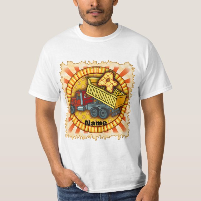Camiseta Cumpleaños para camión de volteo (Anverso)