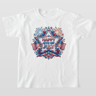 Camiseta Cumpleaños Patriótico del 4 de Julio de 250 años