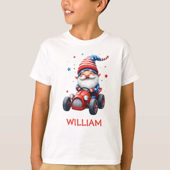Camiseta Cumpleaños Patriótico del Día de la Independencia (Anverso)