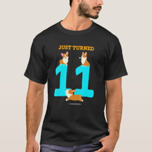 Camiseta Cumpleaños Perro Corgi 11 Años Cumplió Once
