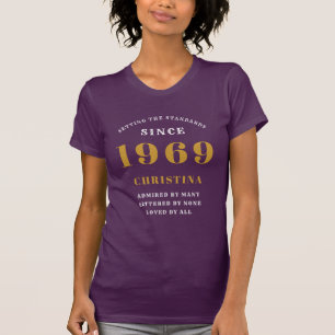 Camiseta Cumpleaños Personalizado 1969 Añadir Su Nombre Mon