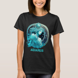 Camiseta Cumpleaños personalizado de Acuario Astrología Zod