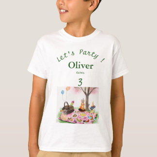 Camiseta Cumpleaños personalizado de animales para niños In