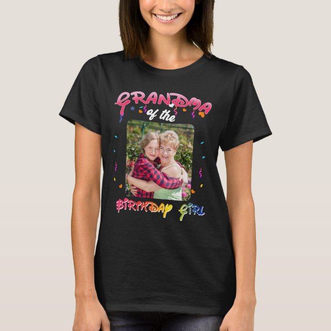 Camiseta Cumpleaños personalizado de la abuela del Chica de (Anverso)