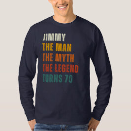 Camiseta Cumpleaños Personalizado, El Hombre, El Mito, La L