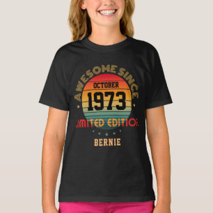 Camiseta Cumpleaños Personalizado Increíble Año Mes Nombre