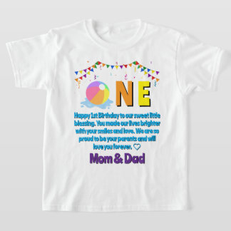 Camiseta Cumpleaños personalizado moderno minimalista fiest