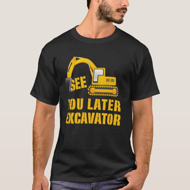 Camiseta cumpleaños picador del muchacho del vehículo de la (Anverso)
