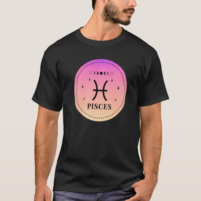 Camiseta Cumpleaños Pisces Mujeres Zodiac Rótulo Pisces (Anverso)