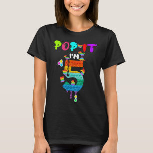 Camiseta Cumpleaños Pop it Tengo 5 Años Juguete de Cumpleañ