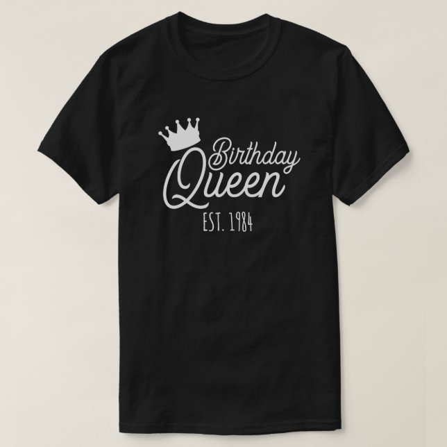 Camiseta Cumpleaños Reina Est 1984 40° Para Mujeres Y Hombr (Diseño del anverso)