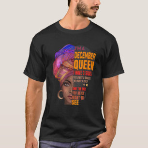 Camiseta Cumpleaños Reina Negra Soy mujer de diciembre Teng