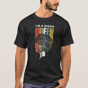 Camiseta Cumpleaños Reina Negra Virgo Zodiac Afroamericano