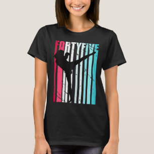 Camiseta Cumpleaños Retro 45 para Mujeres Kickboxing Kickbo