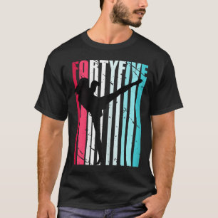 Camiseta Cumpleaños Retro 45 para Mujeres Kickboxing Kickbo