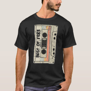 Camiseta Cumpleaños Retro Cinta Cassette Nacido 1983 Mejor