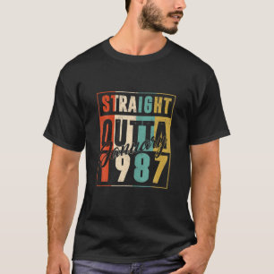 Camiseta Cumpleaños Retro De 35 Años En Enero