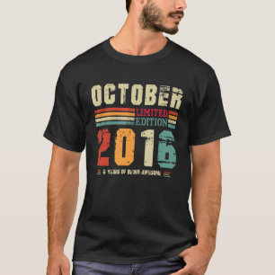 Camiseta Cumpleaños Retro De 6 Años Fantástico Desde El 2 D