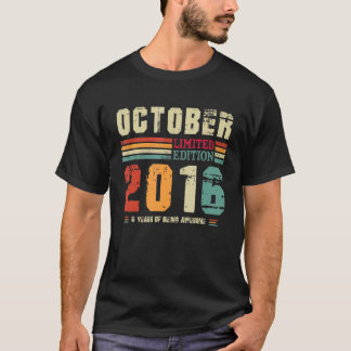 Camiseta Cumpleaños Retro De 6 Años Fantástico Desde El 2 D