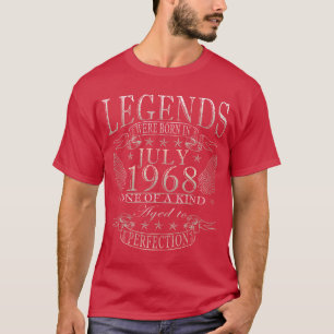 Camiseta Cumpleaños retro de julio de 1968 vintage