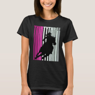 Camiseta Cumpleaños Retro Vaquera 33º Rodeo Reina Caballo B