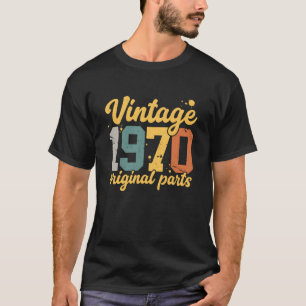 Camiseta Cumpleaños Retro Vintage 1970 Piezas Originales