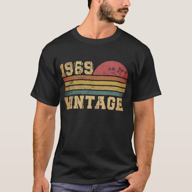 Camiseta Cumpleaños Retro Vintage Atardecer 1969 (Anverso)
