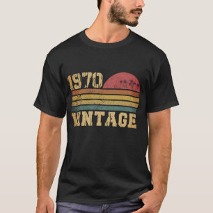 Camiseta Cumpleaños Retro Vintage Atardecer 1970