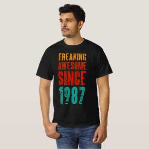 Camiseta Cumpleaños Retro Vintage Desde 1987