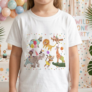 Camiseta Cumpleaños Safari Animales de la Jungla Divertidos