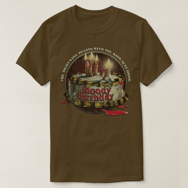 Camiseta Cumpleaños Sangriento 1981 (Diseño del anverso)