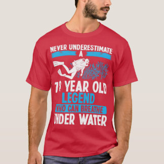 Camiseta Cumpleaños Scuba Salto de Buceo de 78 años