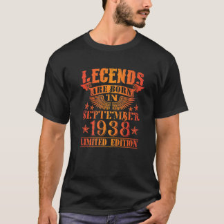 Camiseta Cumpleaños Septiembre 1938 Año Edición Limitada Ut
